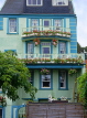 Channel Islands, JERSEY, house balconies and flowers, UK2521JPL