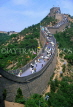 China, BEIJING, Badaling, visitors walking along THE GREAT WALL, CH1141JPL