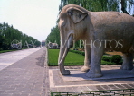 China, BEIJING, Ming Tombs, Sacred Way (avenue of stone figures), elephant figure, CH1340JPL