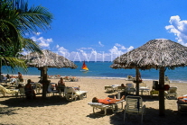 DOMINICAN REPUBLIC, North Coast, Playa Dorada, sunbathers and sunshades, DR288JPLA