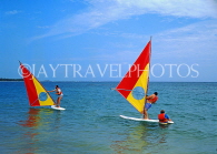 DOMINICAN REPUBLIC, North Coast, Playa Dorada, tourists learning to windsurf, DR373JPL
