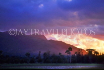 DOMINICAN REPUBLIC, North Coast, Puerto Plata, dusk over Mt Isabella Torres, DR109JPL