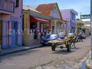 DOMINICAN REPUBLIC, North Coast, Puerto Plata, street scene and horse drawn cart, DR325JPL