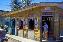 DOMINICAN REPUBLIC, North Coast, Puerto Plata, town street, and cafe, DR318JPL