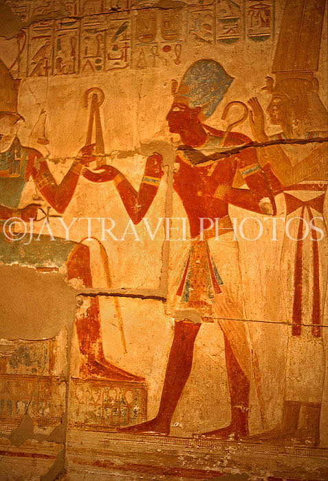EGYPT, Abydos, Temple of Seti 1 frescoes, EGY28JPL