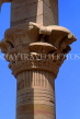 EGYPT, Aswan, Philae, Temple of Philae, column detail, EGY107JPL