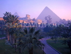 EGYPT, Giza, the Pyramids, at dawn, EGY413JPL