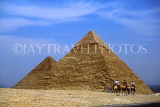 EGYPT, Giza, the pyramids and camel riders, EGY152JPL