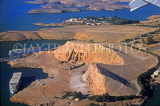 EGYPT, Lake Nasser, Abu Simbel, aerial view of site, EGY399JPL