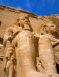 EGYPT, Lake Nasser, Abu Simbel, statue of Ramases II, EGY378JPL