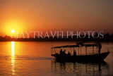 EGYPT, Luxor, River Nile and boat, sunset, EGY394JPL