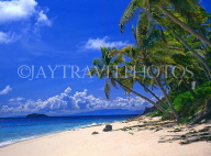 FIJI, Mamanuca Islands, Matamanoa Island, beach and coconut trees, FIJ617JPL