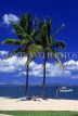 FIJI, Viti Levu, Nadi Bay area, coast, coconut trees and sunbather, near Sheraton Hotel, FIJ459JPL