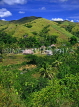 FIJI, Viti Levu, Sigatoka Valley, countryside and traditional bures (Fijian houses), FIJ560JPL