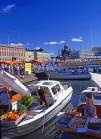 FINLAND, Helsinki, Market Square, vendors selling from boats, FIN738JPL