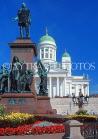 FINLAND, Helsinki, Senate Square and Cathedral, Czar Alexander II statue, FIN709JPL