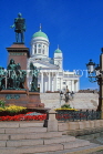 FINLAND, Helsinki, Senate Square and Cathedral, Czar Alexander II statue, FIN776JPL
