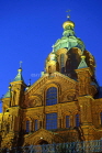 FINLAND, Helsinki, Upensky Cathedral, night view, FIN845JPL