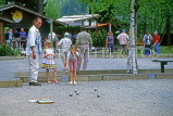 FRANCE, Haute Savoie, Rhone Alps, CHAMONIX, children playing Boules, FRA1771JPL