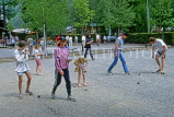 FRANCE, Haute Savoie, Rhone Alps, CHAMONIX, children playing Boules, FRA1773JPL