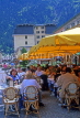 FRANCE, Haute Savoie, Rhone Alps, CHAMONIX, outdoor resraurant, FRA1758JPL