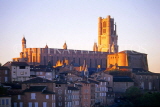 FRANCE, Languedoc-Roussillon, ALBI, town view with Cathedral, at sunset, FRA866JPL
