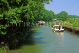 FRANCE, Languedoc-Roussillon, Canal Du Midi near Carcassonne, pleasure barges cruising, FRA994JPL