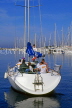 FRANCE, Languedoc-Roussillon, LA GRANDE MOTTE, yacht in marina, FRA561JPL