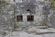 FRANCE, Normandy, MONT SAINT-MICHEL, granite walls and carvings, FRA2795JPL