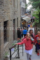 FRANCE, Normandy, MONT SAINT-MICHEL, narrow streets, and visitors, FRA2789JPL