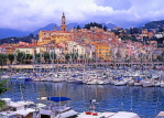 FRANCE, Provence, Cote d'Azure, MENTON, Old Town and Marina, FRA1942JPL