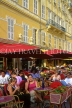 FRANCE, Provence, Cote d'Azure, NICE, Old Town, Place Charles Felix, cafe scene, FRA302JPL