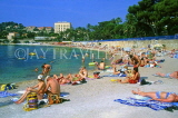 FRANCE, Provence, Cote d'Azure, St-Jean-Cap-Ferrat, BEAULIEU-SUR-MER, beach, sunbathers, FRA364JPL
