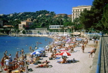FRANCE, Provence, Cote d'Azure, St-Jean-Cap-Ferrat, Beaulieu-Sur-Mer, beach and sunbathers, FRA964JPL
