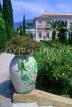 FRANCE, Provence, Cote d'Azure, St-Jean-Cap-Ferrat, EPHRUSSI DE ROTHSCHILD villa, large ceramic pot, FRA378JPL