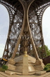 France, PARIS, Eiffel Tower, Gustave Eiffel sculpture under the tower, FRA2120JPL