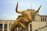 France, PARIS, Eiffel Tower area, Bull & calf sculptures, by Palais de Chaillot, FRA2124JPL
