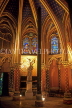 France, PARIS, Ile de la Cite, Sainte-Chapelle, lower chapel interior, FR1590JPL