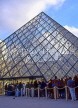 France, PARIS, Louvre Museum, Pyramid entrance and queues, FRA2019JPL