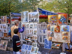 France, PARIS, Montmatre, Place du Tertre, artist painting, FRA641JPL