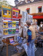 France, PARIS, Montmatre, artist painting, Place du tatre, FRA643JPL