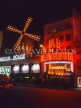 France, PARIS, Moulin Rouge night club, neon lit, FRA684JPL