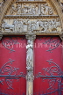 France, PARIS, Notre Dame Cathedral, architectural detail and doorway, FRA2580JPL