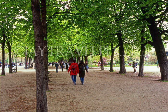 France, PARIS, tree lined walkway, parallel to Avenue des Champe Elysees, FRA2208JPL