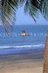 GAMBIA, Banjul, sea view and small fishing boat at sea, GAM1046JPL