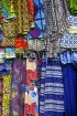 GAMBIA, Bengdulla market, crafts, Tie & Dye cloths for sale, GAM956JPL