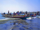 GAMBIA, Pirogues (fishing boats) coming in, GAM846JPL