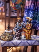 GAMBIA, crafts, African style stall (Bengdulla), hand made dolls in Batik cloths, GAM891JPL