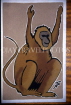 GAMBIA, crafts, Sand Painting of monkey, GAM962JPL