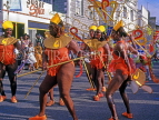 GRENADA, Carnival, carnival parade costumed dancers, GRE462JPL